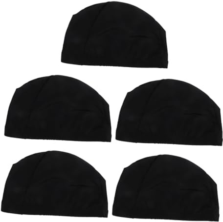 DECOMELODY 5 Piezas Gorros Natación Unisex Gorros Baño Piscina de Alta Elasticidad Gorra Piscina para Adultos Diseño Liso y Cómodo para Hombres y Mujeres