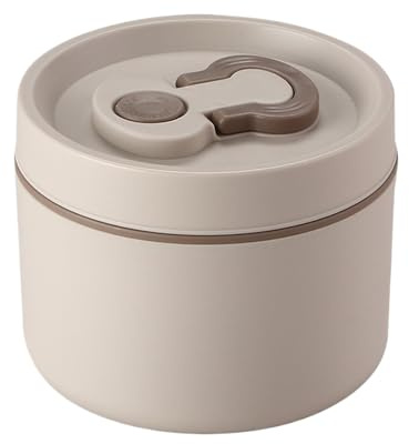 Qiwieod Recipiente térmico para alimentos de acero inoxidable con tapa y asa, 650 ml, recipiente aislante para comidas calientes, recipiente térmico para estudiantes, niños y adultos, 11,7 x 9,5 cm