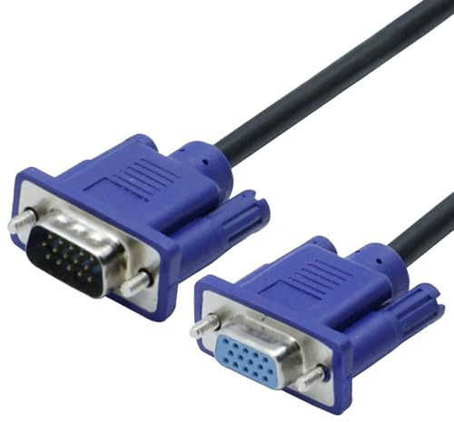 Dosyerlbf VGA Extension Cable M-F VGA Monitor Cable HD15 Male to Female Cable, Not Dual Male Cord, for TV Computer Projector
