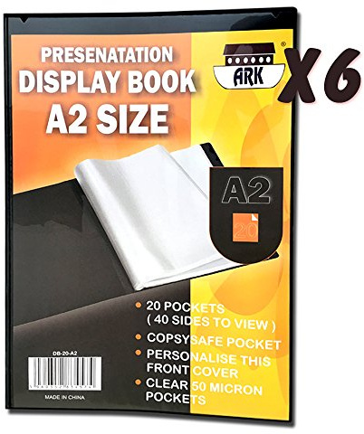 A2 schwarz Präsentation Display Buch von Arche (6 x 20 taschen (20%))