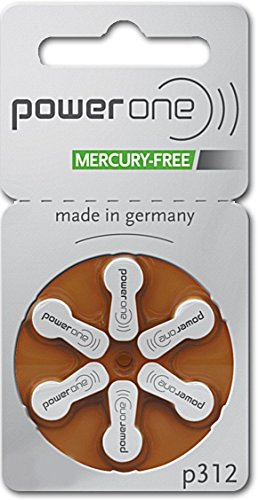 Power One Hearing Aid Batteries Size 312 Hearing Aid Batteries Size 312 (Size 312-20 Packs of 6 Cells)