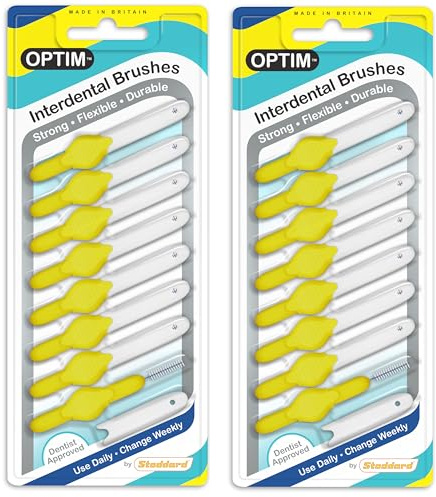 Healthing OPTIM Interdentalbürsten 16er Packung, gelb 0,7mm Größe 4