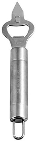Abridor de botellas Royalford de acero inoxidable - Abridor con llave de iglesia y corcho - Ideal para abrir botellas y latas de perforación - Mango ergonómico con gancho para colgar - Diseño elegante
