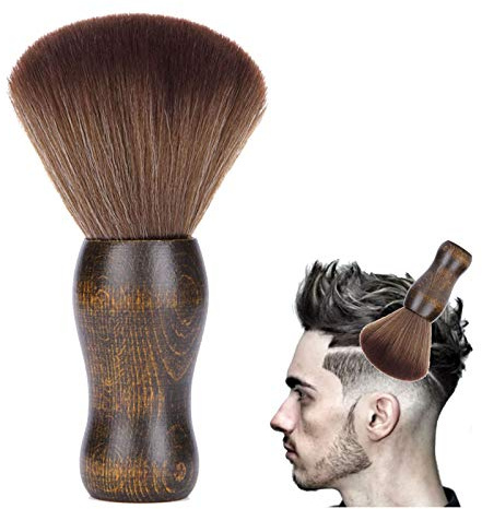 Balais à cou brosse à cheveux Nettoyage Coupe de Cheveux Plumeau Brosse Plumeau pour le Cou Cheveux Salon de Coiffure Balais à Cou Brosse à Cheveux Brosse pour le nettoyage du coiffeur（Marron）