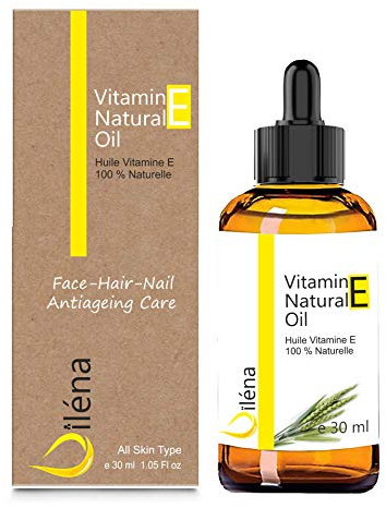 Aceite Vitamina E 100% Natural, Serum Antiedad Contorno Ojos, Desmaquillante Waterproof, Reductor Arrugas, Hidratante Uñas y Cutículas, Reparador Piel - 30 ml