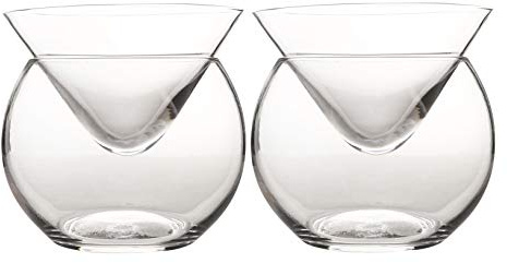 Glaskaviar kylserveringsset 2 st – universal Martini, vin, sprit cocktail kylare kopp