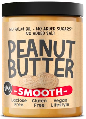 Crema de Cacahuete Smooth 1 kg - Peanut Butter 100% Natural | Calidad Italiana - Sin Azúcares Añadidos ni Aceite de Palma - Mantequilla de Cacahuete para Untar - Crema Proteica