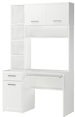 Vicco Schreibtisch Crossline, Arbeitstisch für das Büro, Weiß, 120.1 x 59.5 cm