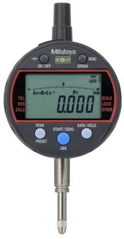 Mitutoyo 543-340B-10 ABS Digital-Messuhr ID-C112RXB2, 12,7 mm | 0,01 mm, flache Rückplatte, Nullpunkt gespeichert, Datenausgang
