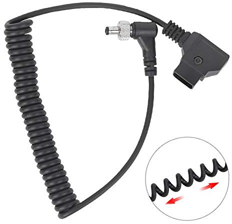 Cavo D Tap Aputure V D‑Tap Plug To DC Port DC Monitor Supply Cable Plastic Black Spring Cable de Alimentación con Bloqueo