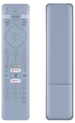 GOUYESHO RC4154403/01R röstfjärrkontroll, ersättning för Philips 4K UHD LED Android TV 398GM10BEPHN0012PH 43PUS7354/12 50PUS7354/12 Voice-fjärrkontroll