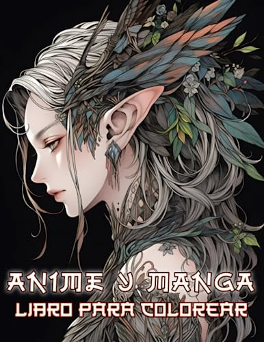 Libro para colorear anime y manga: Sumérgete en el cautivador mundo de los retratos japoneses, donde los dragones, pájaros, leones, flores y más ... kawaii dentro de obras de arte imaginativas.