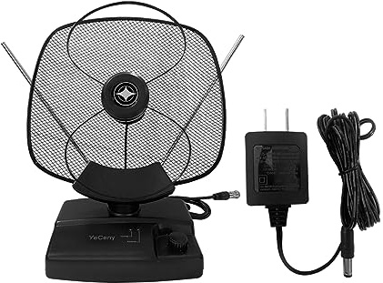 YeCeny Amplified Indoor Digital TV Antenna – Best Powerful Amplifier, Signal Booster & Has up to 200+ Miles Range, Support 8K 4K 1080P VHF&UHF HD Free Local Channels Support All Tvs.