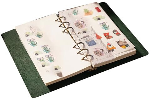 Kostenloses individuelles Logo, KISSKI·H Olvido graviertes A5 6-Ring-Leder-Ringbuch-Tagebuch für Herren, nachfüllbares Reise-Notizbuch mit Riemen, individualisiertes Notizbuch mit Riemen