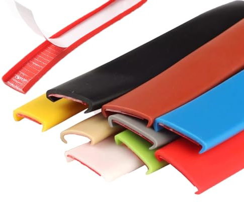 5m Kantenumleimer Selbstklebend Kantenschutz Umleimer Furnierklebeband Kein Aufbügeln, U-Form TPE Möbelkantenband (Gray, 18mm)
