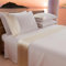 PETTI Artigiani Italiani - Set Lenzuola Letto Matrimoniale con Doppia Balza in Raso 4 Pezzi 180x200 Lenzuola in Percalle di Cotone - Lenzuolo con Angoli, Lenzuolo sopra e 2 Federe, Panna
