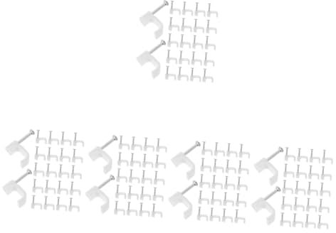 Housoutil 1500 Stk Kabelklemme Kabelclips Kabeltacker kabelklipse cable clips Kabelbefestigungsnagel Drahtstifte Kabelhalter Wand runden Koaxialkabel Leitung klemmt Drahtklemme Lautsprecher