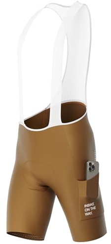 INBIKE Cuissard à Bretelles Cuissard Velo Homme avec Poches Cuissard Cyclisme VTT Short de Cycliste Rembourré Gel 3D Bib Séchage Rapide et Respirant