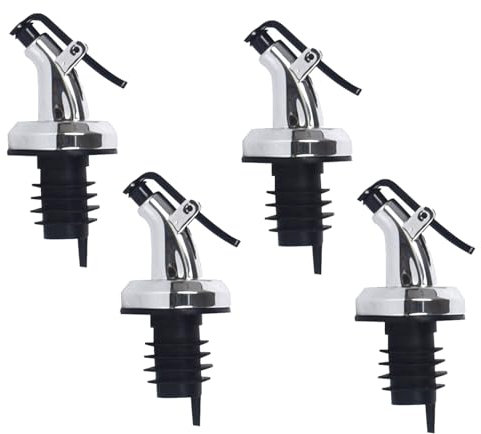 4 PCS Oil Bottle Stopper Liquor Dispenser Wine Bottle Pourer Wine Pourer Lock Plug for Kitchenn Use