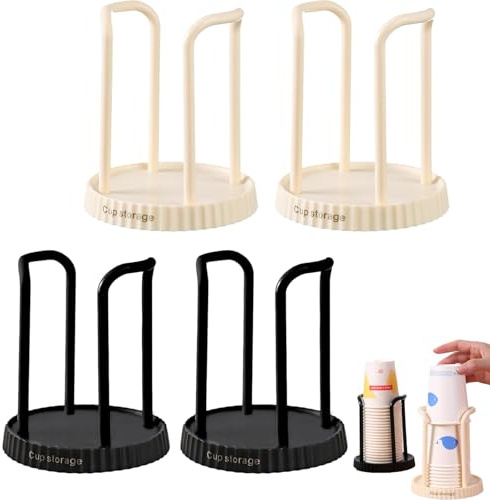 Generico Dispenser per Bicchieri di Carta（2pcs） Portabicchieri Plastica Portabottiglie per Tazze da tè, Supporto per Espositore per Tazze, Dispenser per Bicchieri di Plastica, Porta Bicchierini Caffe