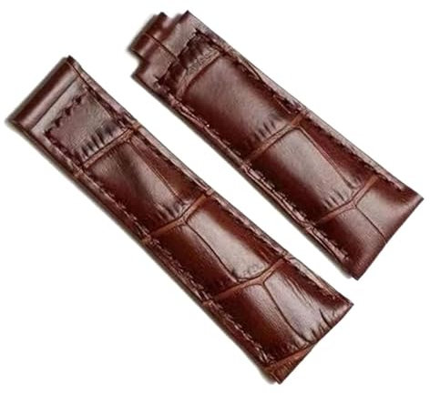 kongsou Echtes Lederarmband für Rolex Ghost Daytona Yacht Logtype Wasserarmband mit Butterfly-Schnalle. Armband 20 mm(Purple,20mm)