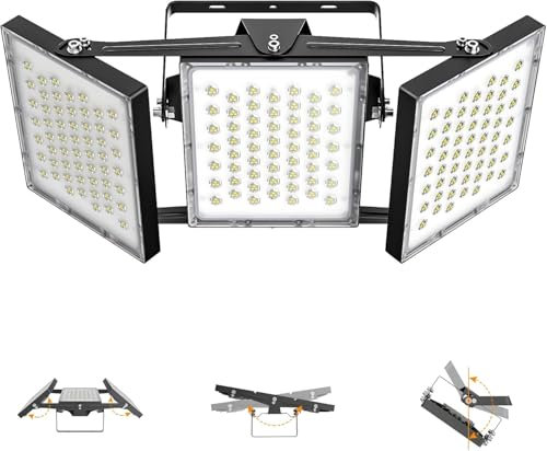 STASUN Ultra Series Proiettore LED da esterno, 300W 45000lm illuminazione di sicurezza super luminosa, 5000K luce bianca diurna, IP66 Proiettore da esterno impermeabile regolabile per cortile