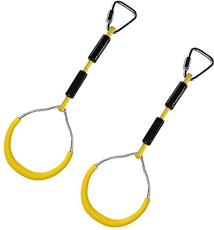 LAPYAPPE 2piezas Anillas Gym Anillas De Escalada Anillo Fitness Sin Astillas para Exteriores Patio Columpios Juegos Infantiles