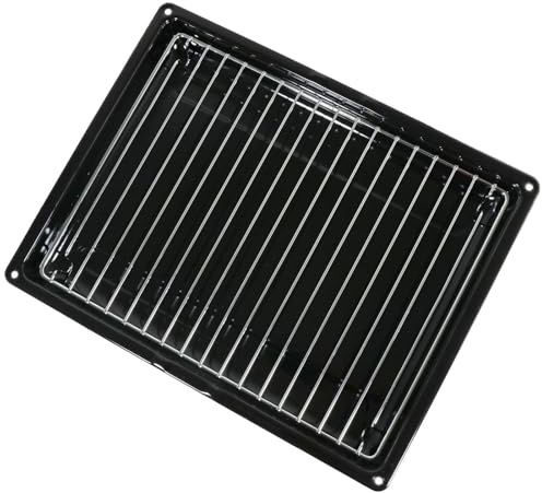 SPARES2GO Petite plaque à rôtir pour Bompani, compatible avec four Spinflo Caravane camping-car + support de grille (355 mm x 280 mm)