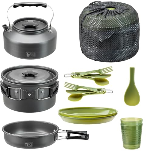 Trail Camping Cooking Set, 2 Person, 16 Piece