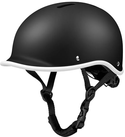 LeapBeast Casque de Vélo Urbain, Réglable Casque Velo Homme, Casque de Vélo pour Femme avec 7 Canaux de Ventilation – Collection Heritage – Certifié Sécurité (Noir, S)