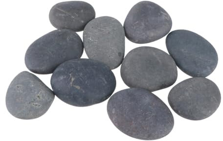 YARNOW 20pièces Galets Noirs à Peindre Pierres de Loisirs Créatifs Pierres Naturelles pour Dessin et Aménagement Paysager