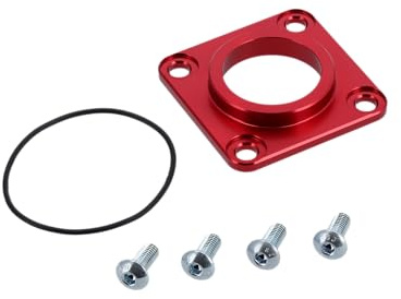 Set: CNC Dichtkappe M500/M700, mit O-Ring und Schrauben, Rot - für Simson S