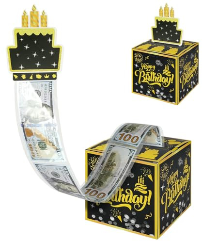 OFFCUP DIY Geldgeschenke Geburtstag Überraschungsbox Happy Birthday Geschenkbox Pull Up Geburtstag Geldgeschenk Geldgeschenke Verpackung Geld Geschenkverpackung für Freunde Familie Männer und Frauen