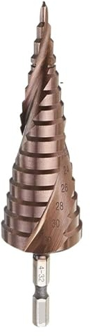 BYINGS Punta for trapano a gradini M35 5% cobalto 3-12/4-20/4-32 mm ad alta velocità -CO Punta for trapano conica in acciaio rapido for metallo Utensile for fori for acciaio inossidabile
