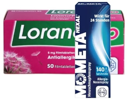 Lorano®Pro 5 mg Allergietabletten 50 Stk + MometaHEXAL® Heuschnupfenspray 18g