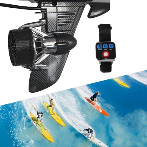 RoyceBee Elektro Finne Electric, Elektrische Finne für Stand Up Paddle Boards und Wellenreiter, Mit DREI Einstellbaren Gängen, Bis zu 3-4 Stunden Laufzeit, Surfbrett und Kajak Finne,