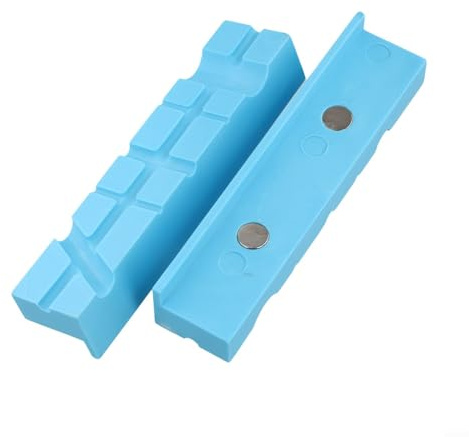 CashMuch Ganasce in gomma per lavorazione dei metalli, 10,2 cm, 2 pezzi, protezione morbida per legno, metallo, plastica, supporto magnetico per bloccaggio stabile