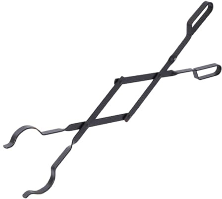 NUOBESTY Pinza per Legna da Ardere in Metallo Pieghevole Portatile, Pinza per Tronchi Uso Interno ed Esterno per Barbecue e Caminetti, Attrezzo Multiuso per Raccolta Legna Resistente