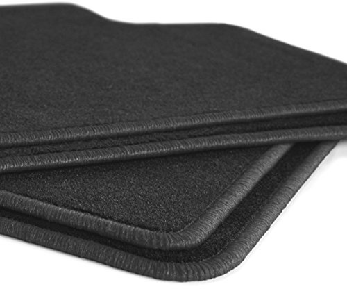Auto Fußmatten Schwarz Velours Rand anthrazit passend für Ford Sierra 1990-1993 4er Set rutschfest Robust Pflegeleicht Made in Germany