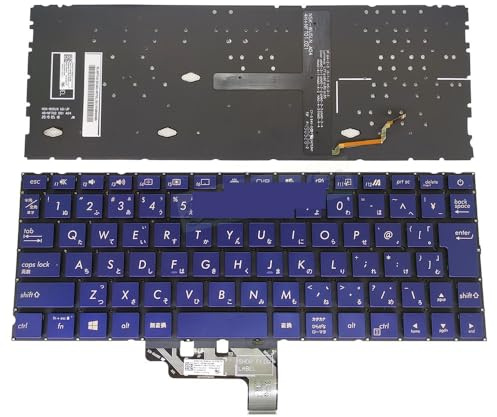 CHUOZSW Russische JP UK Backlit tastaturen für ASUS für Zenbook 13 UX334 UX334FL UX334FA blau Japanischen Laptop Tastatur 0KNB0 1620JP00 162HJP00(JP Navy Blue)