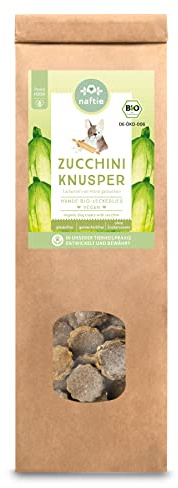 naftie Bio Zucchini Knusper Hundekekse Leckerli vegan - 150g | purinarm, handgebacken, Buchweizenmehl, glutenfrei, nur für artige Hunde