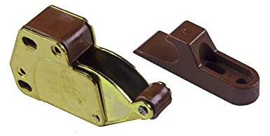 Mobila RS01106 Chiusura a cricchetto per Ante, Apertura a Scatto PREMI-Apri, Acciaio ottonato, 1 Pezzo, Ottone, 2 unità