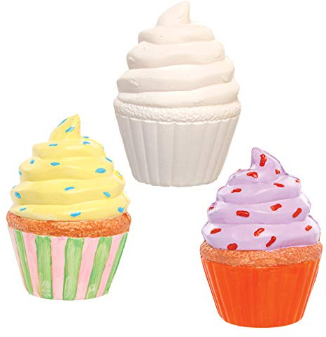 Baker Ross AX856 Cupcake-Squishies, dekorieren Sie Ihr eigenes Quetschspielzeug für Kinder und für Kunst- und Bastelprojekte, 4 Stück