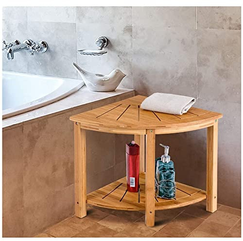 EEUK Duschhocker Holz wasserfest, Duschbank badhocker für die dusche Bad Stuhl Badezimmer Hocker Dusche Bank Anti-Rutsch Duschsitz Badehocker Spa ändern Schuhe Hocker