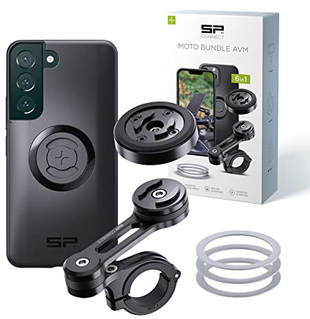 SP CONNECT Moto Bundle mit Anti Vibration Module | SPC+ | kompatibel mit Samsung S22 | Handyhalter für Motorrad Bike Moped Roller | Gadget Halterung für Navi