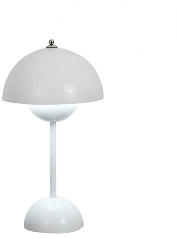 Anso Lampada da tavolo senza fili a forma di bocciolo di fiore LED con controllo touch USB, dimmerabile, per camera da letto, tipo C (Bianco)