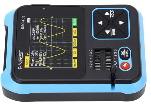 Handheld Digital Transistor Tester 3 in 1 Oszilloskop Checker Tester 2,4 Zoll TFT Farbbildschirm Induktivität Kapazität Widerstand Meter (Hohe Konfiguration)