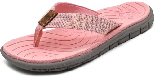 KuaiLu Flip Flops Women Orthopedic Ladies Thong Arch Support Walking Beach | Womens Casual Yoga Mat Comfortable Cushion Sandals Lightweight Non-Slip Summer Slippers