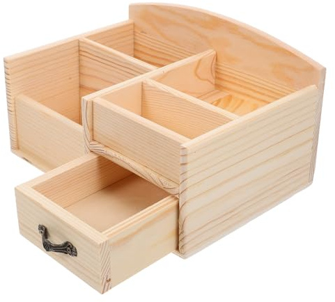 LALAFINA Organisateur De Tiroir De Bureau En Bois Bacs De Rangement Empilables Pour Bureau Bijoux Cosmétiques Cuisine À Coucher Salle De Bains Gadgets De