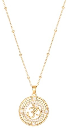 Aobei Pärla onda ögat/kärlekshjärta/snäcka/barockpärla/solhänge halsband för kvinnor handgjorda 18K guldhalssmycken, Guldpläterad, Kubisk zirkonia